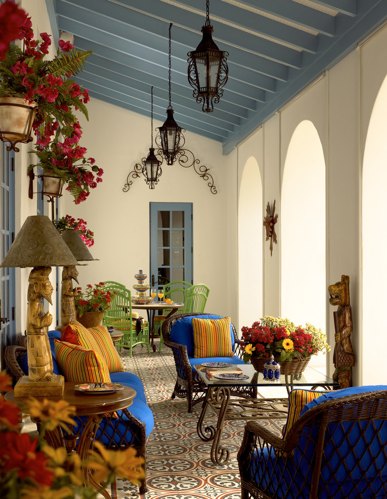 gil walsh interiors colorful tuscan mediterranean better decorating bible blog porch spanish tiles mexican roses
