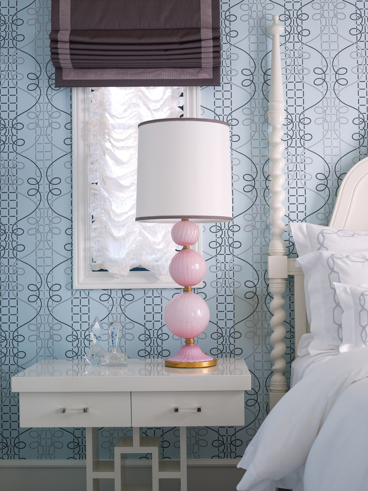 bedroom powder pink blue modern-spaces