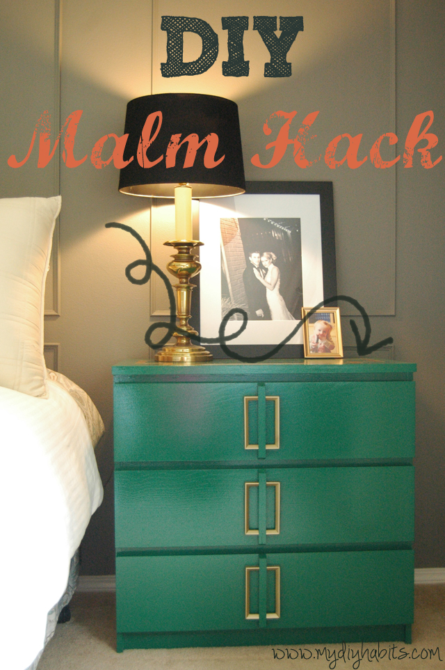 ikea hack diy makeover malm dresser side table easy