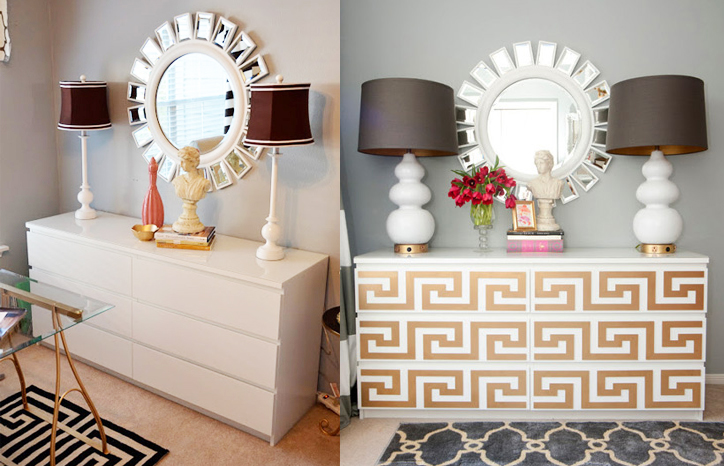 overlays greek key ikea diy idea easy makeover decorating budget