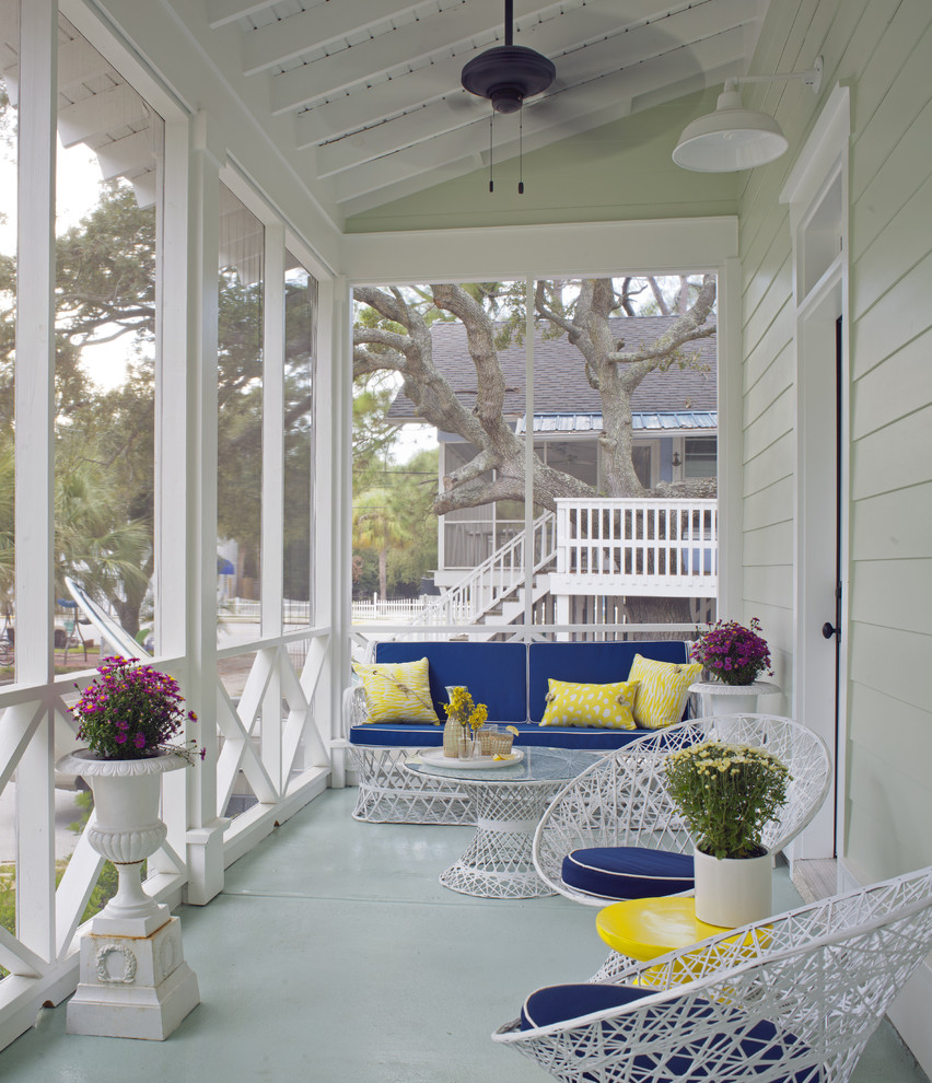 front decor better decorating bible blog coastal ideas blue yellow cushions Beach-Style-Porch