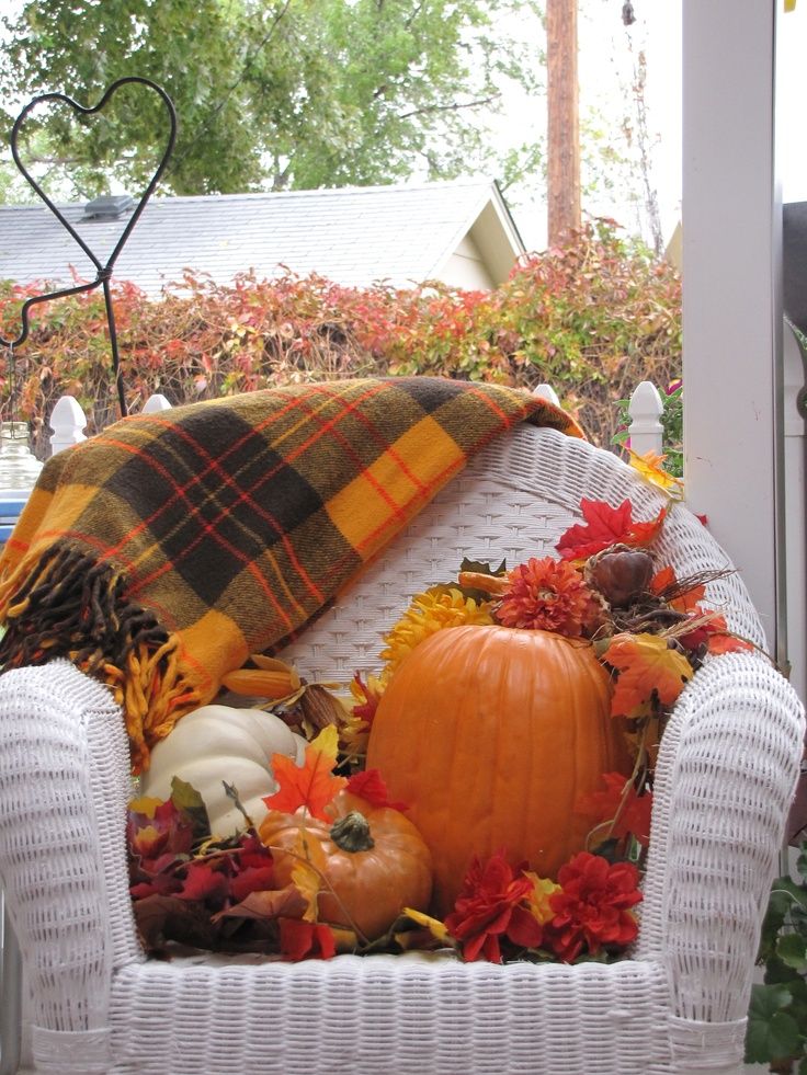 fall halloween porch decor punkins leaves chair easy better decorating bible blog