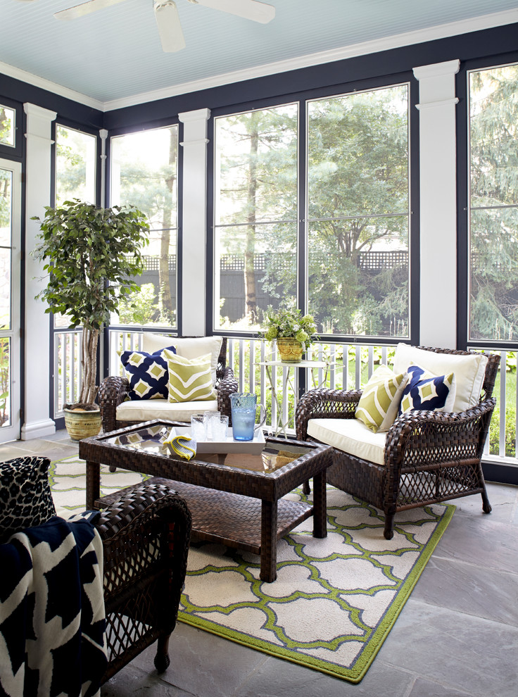 rattan furniture sun room morrocan rug