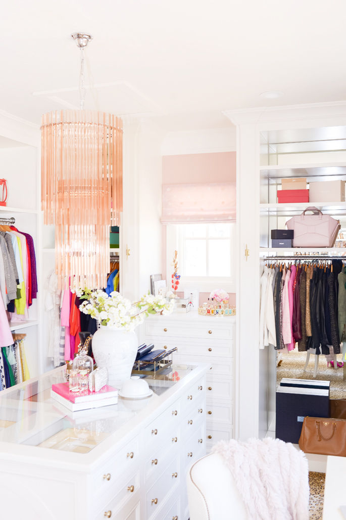 9 dream closet office leopard carpet white gold desk chandelier mirrored shelves tour better decorating bible blog ideas gold knobs chic girly walk in closet wardrobe