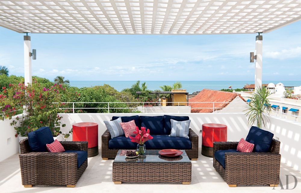 outdoor terrace garden furniture whicker ideas