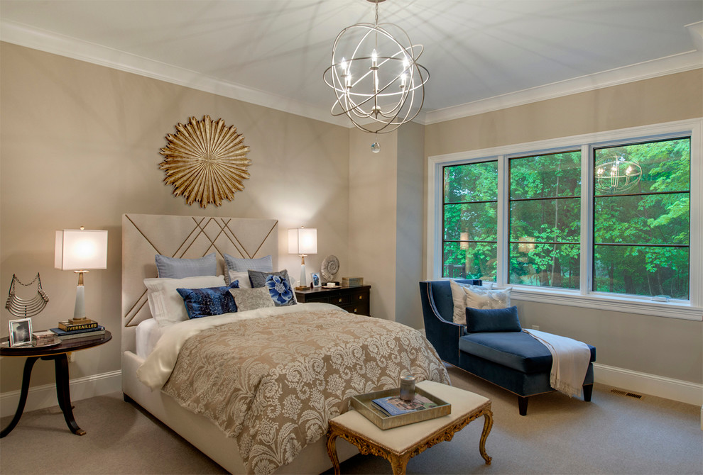 taupe bedroom gold sunburst wall decor ideas home staging
