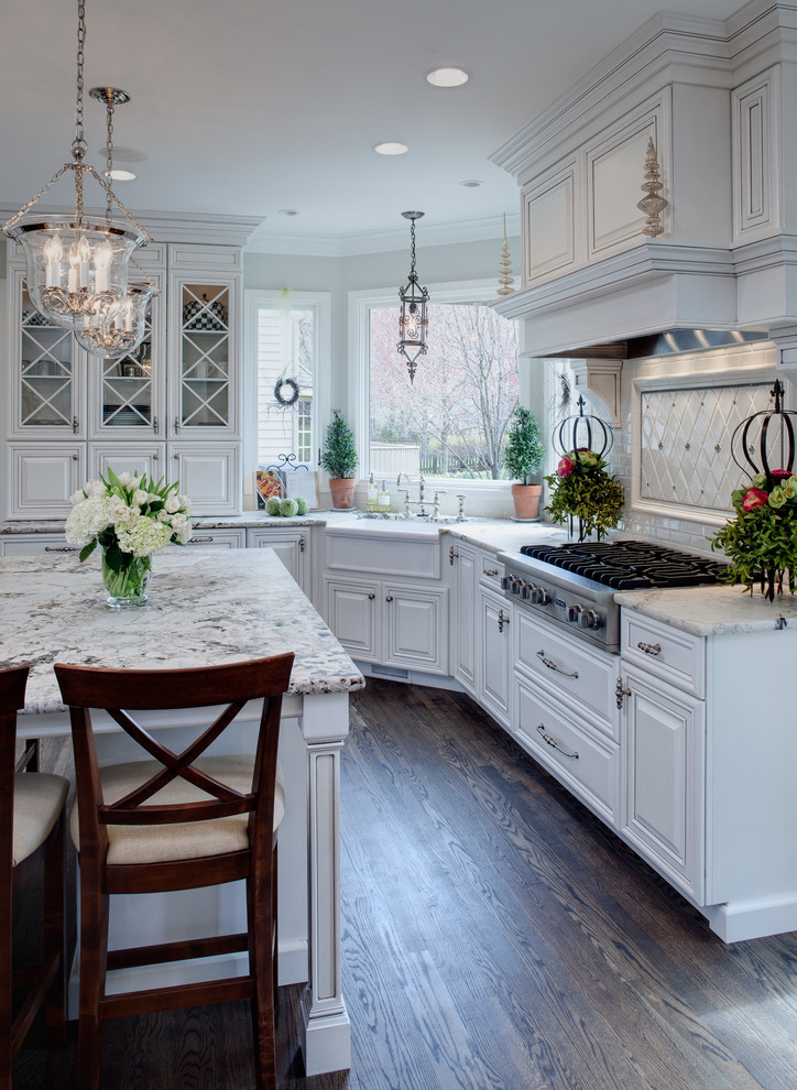 white kitchen ivory walls dark hardwood flooring decor how to ideas subway tiles backsplash diamons