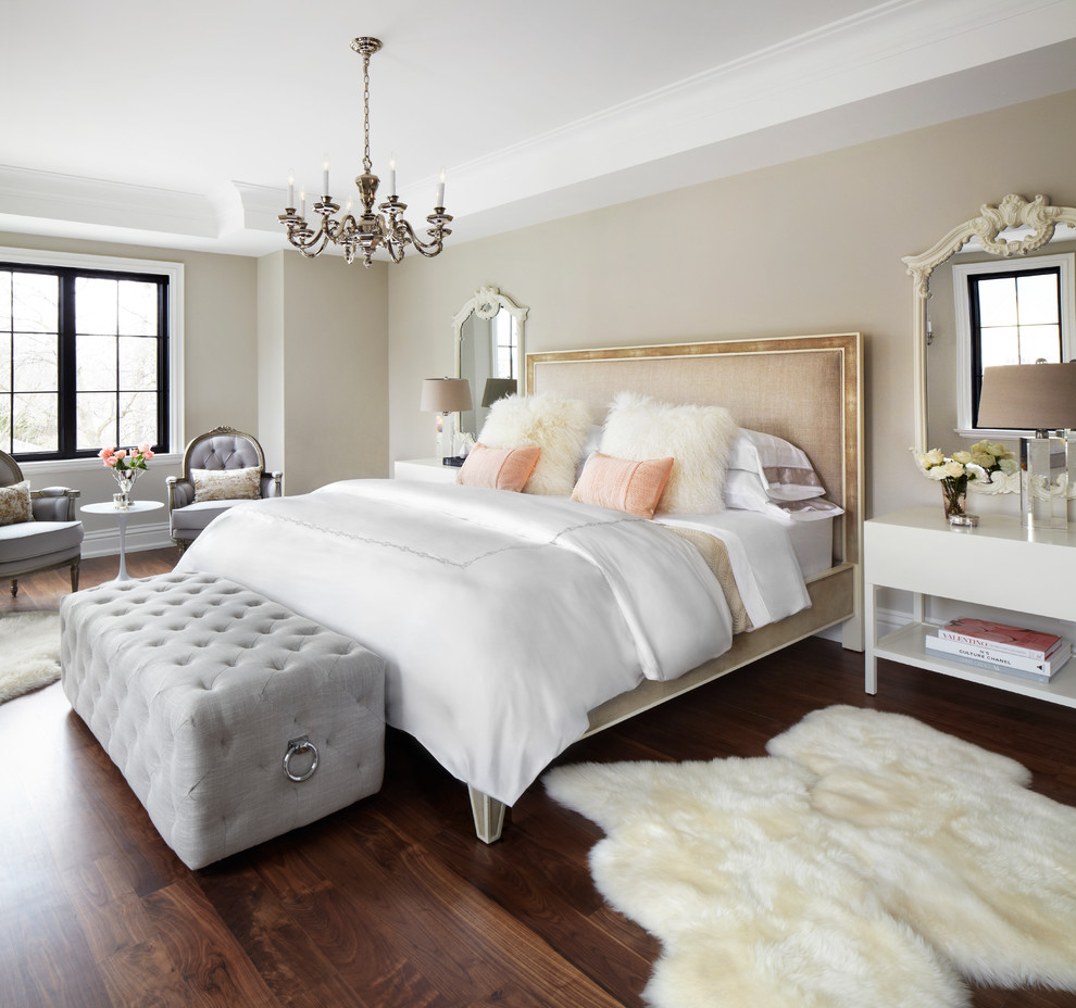 bedroom decor white cream colors decorating sheep fur