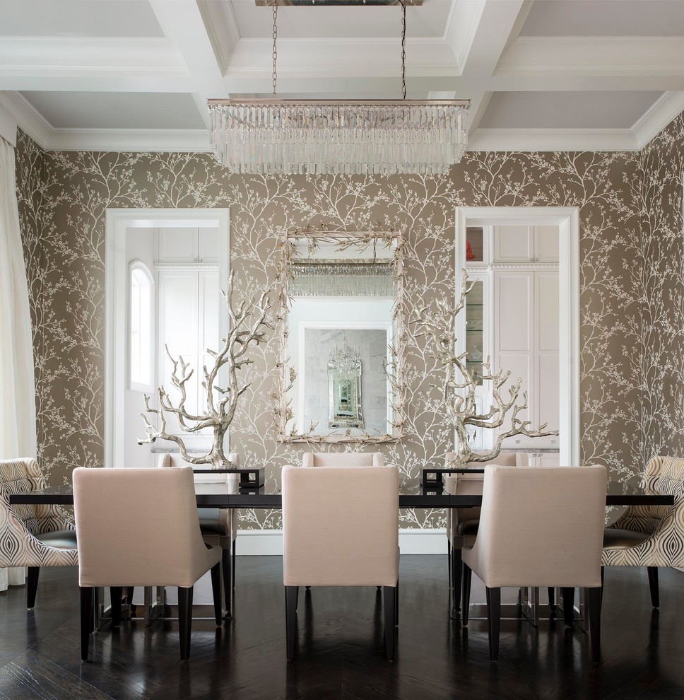tree wallpaper twigs mirror decor