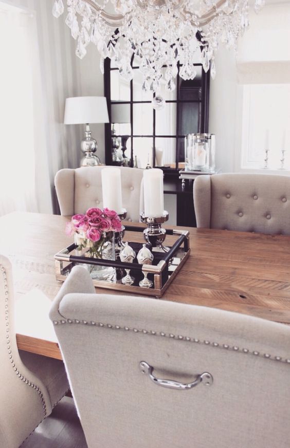glam-candles-dining-table-decor-chandelier-gorgeous